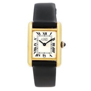 Cartier Ladies Stainless Steel Gold-Plated Must De Cartier Watch